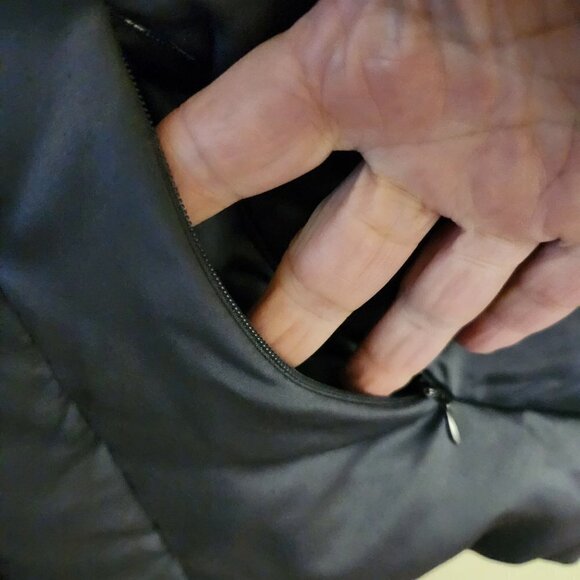 Calvin Klein Gray Duck Down Filled Puffer Jacket Detachable Hood Size S - Picture 7 of 9